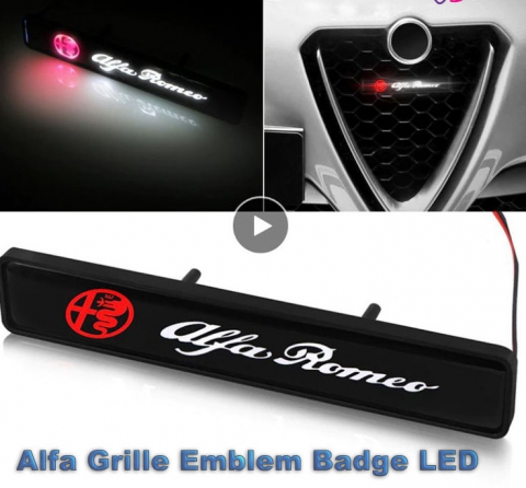 Alfa Grille Emblem Badge LED